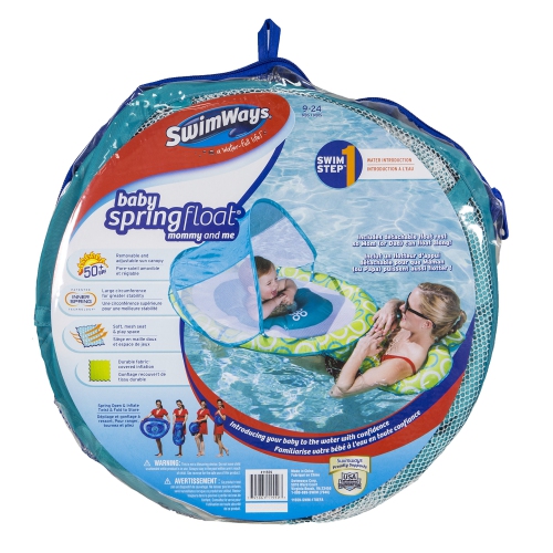 Swimways Mommy And Me Baby Spring Float With Canopy - Multi-Colour