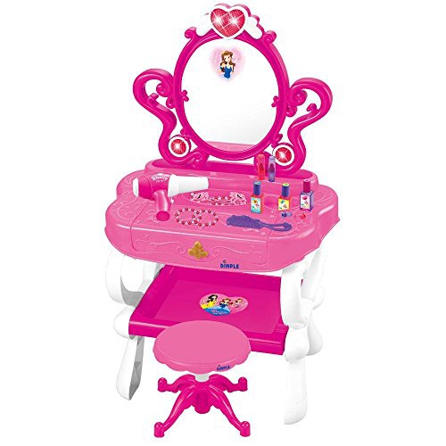 Dimple Princess Vanity Set Girls Toy With 16 Fashion Makeup Dimple Princess Vanity Set Girls Toy