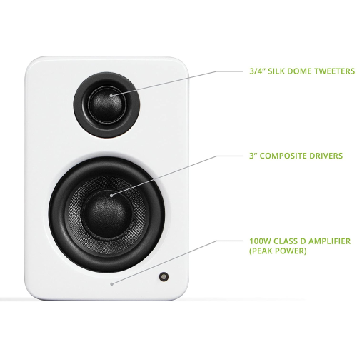 Kanto YU2 Powered Desktop Speakers, Matte White