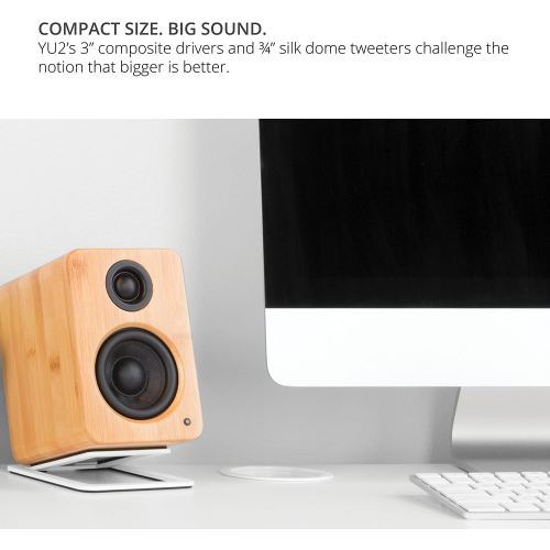Kanto YU2 Powered Desktop Speakers, Matte White