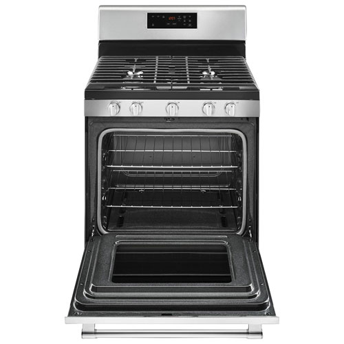 Maytag 30" 5.0 Cu. Ft. Self-Clean 5-Burner Freestanding Gas Range (MGR6600FZ) - Stainless Steel