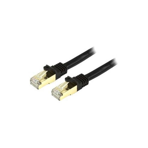 StarTech – Câble de raccordement blindé Cat 6a/Ethernet, noir, 4 pi, 4 pi
