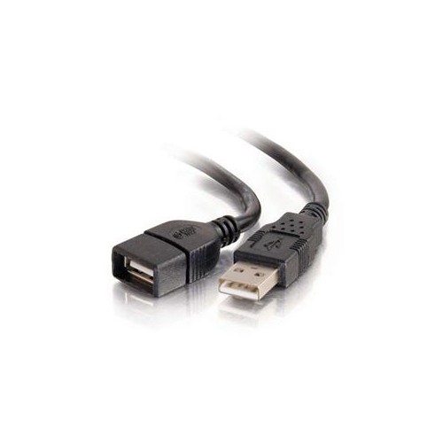 C2G 6.6ft USB Cable - USB A to USB A Cable - USB 2.0 - Black - M/M - Type A  Male USB - Type A Male USB - 6.56ft - Black
