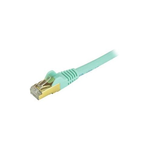 StarTech 8 ft Aqua Cat6a / Cat 6a Shielded Ethernet Patch Cable 8ft