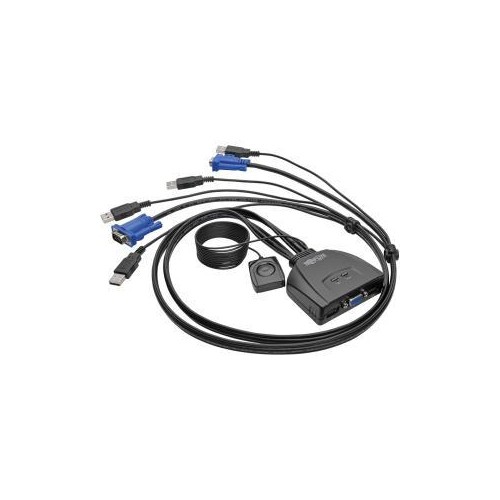 TRIPP LITE B032-VU2 2 PORT USB VGA CABLE KVM SWITCH WITH CABLES & USB PERIPHERAL SHARING, 2048 X 1536