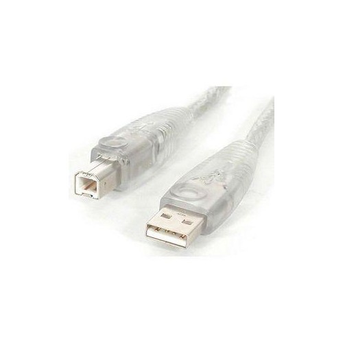 STARTECH USB2HAB15T 15 FT. TRANSPARENT 15 FT. TRANSPARENT USB 2.0 CABLE A-B M/M