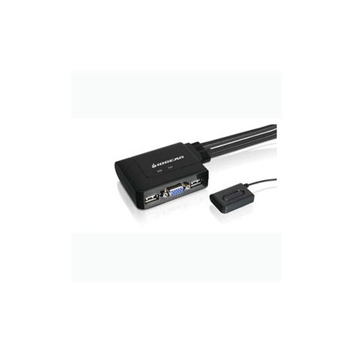 IOGEAR 2-PORT USB VGA CABLE KVM SWITCH WITH CABLES AND REMOTE, GCS22U