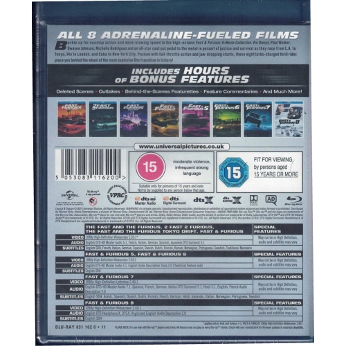 The Fast and The Furious 8 Movie Collection