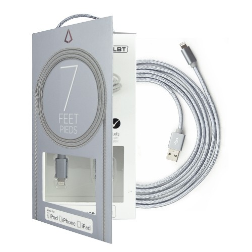 LBT 7 Feet Lightning USB Data Cable -Grey