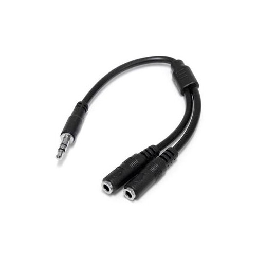 StarTech Slim Stereo Splitter Cable - 3.5mm Male to 2x 3.5mm Female