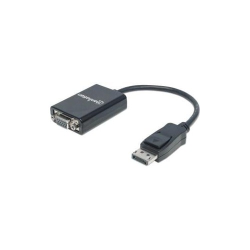 MANHATTAN DISPLAYPORT TO VGA CONVERTER CABLE DISPLAYPORT/VGA FOR MONITOR, VIDEO DEVICE, PROJECTOR, NOTEBOOK, DESKTOP COM