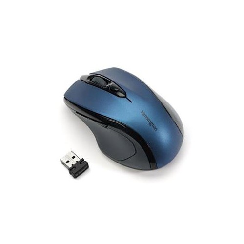 KENSINGTON PRO FIT MID-SIZE MOUSE K72421AM SAPPHIRE BLUE 1 X WHEEL USB RF WIRELESS OPTICAL 1750 DPI MOUSE 8589672421