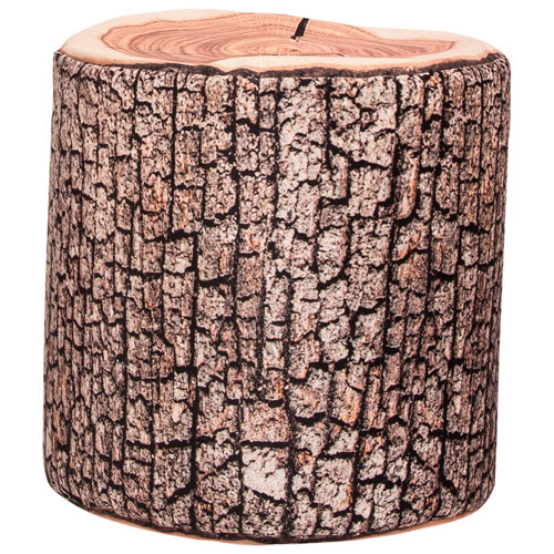 Fauteuil poire contemporain Dotcom Wood - Brun