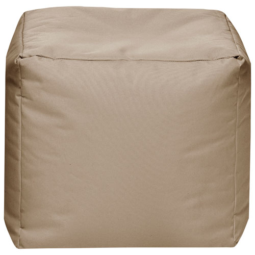 Cube Brava Contemporary Bean Bag Chair - Khaki