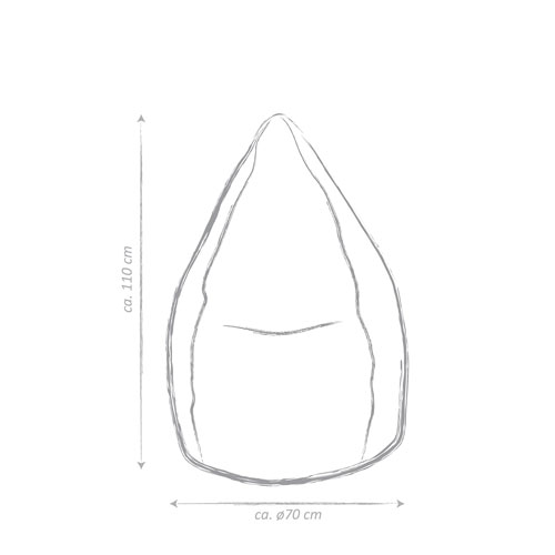 Yolo Bean Bag Contemporary Bean Bag Chair - Navy