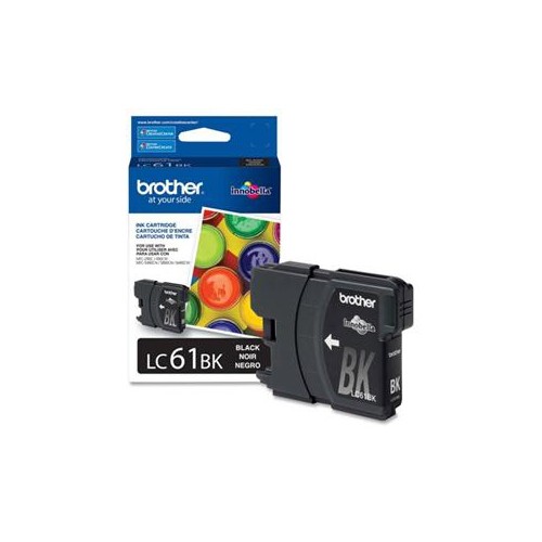 BROTHER LC61BK INK CARTRIDGE, 450 PAGE-YIELD, BLACK LC61BKS