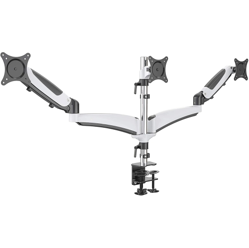 Amer Mounts 15"-28" LED LCD Monitor Arm | Hydra3 Gas Spring Loaded Articulating Arm | Triple | Clamp and Grommet Base