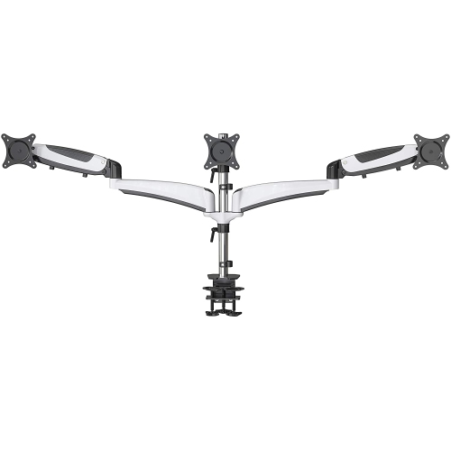 Amer Mounts 15"-28" LED LCD Monitor Arm | Hydra3 Gas Spring Loaded Articulating Arm | Triple | Clamp and Grommet Base