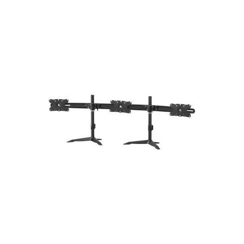 AMER NETWORKS TRIPLE MONITOR ULTRA SLIM STAND BASED DESK MOUNT. SUPPORTS 3 32 INCH LCD/LED MONITORS. VESA MOUNT 200MM X