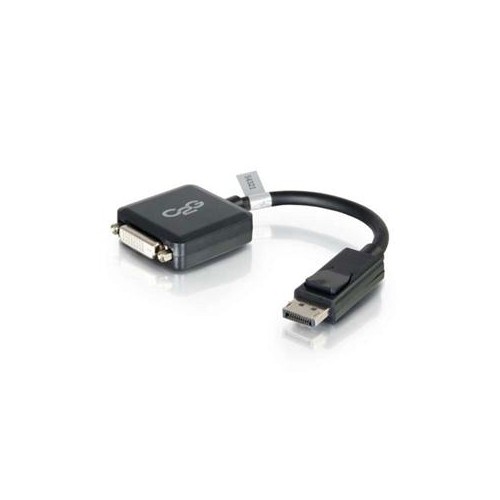 CABLES TO GO  C2G/ 54321 8In Displayport Male to Single Link Dvi-D Female Adapter Converter In Black Great Product!