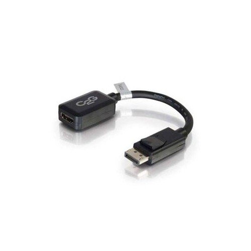 C2G 8IN DISPLAYPORT MALE TO HDMI FEMALE ADAPTER CONVERTER BLACK 54322