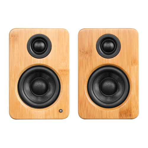 Kanto YU2 Powered Desktop Speakers, Bamboo