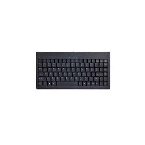 ADESSO INC. BLACK USB-PS/2 COMBO MINI KEYBOARD WITH LEDS FOR CAPS NUM AND SCROLL LOCK AKB-110B