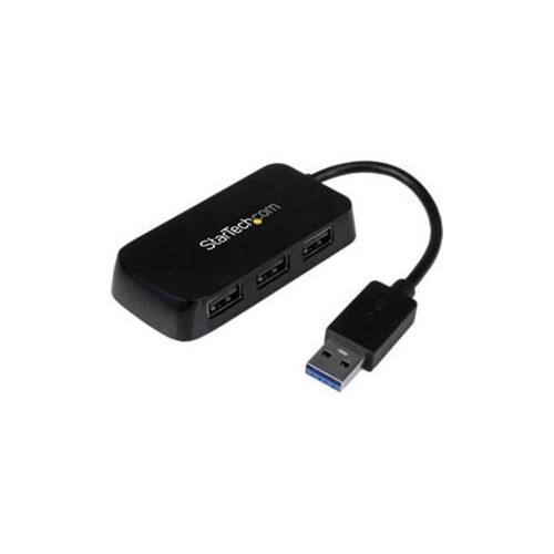 STARTECH ADD FOUR USB 3.0 PORTS TO YOUR NOTEBOOK OR ULTRABOOK USING THIS SLIM AND PORTABLE HUB COMPATIBLE WITH VIRTUALLY