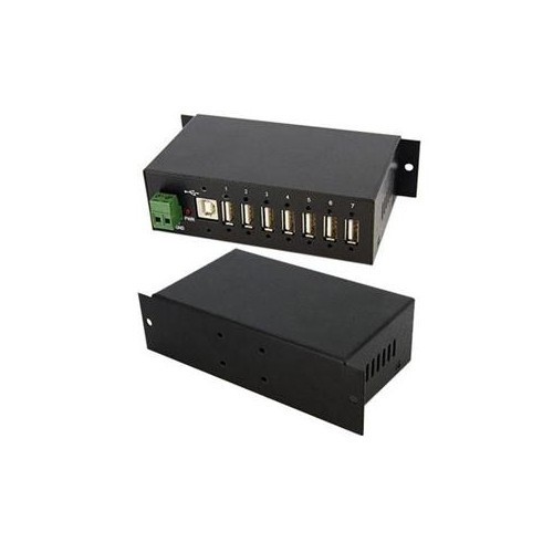 STARTECH ADD 7 EXTERNAL WALL/DIN RAIL MOUNTABLE USB 2.0 PORTS FROM A SINGLE USB CONNECTION USB 2.0 HUB 7 PORT USB HUB DE
