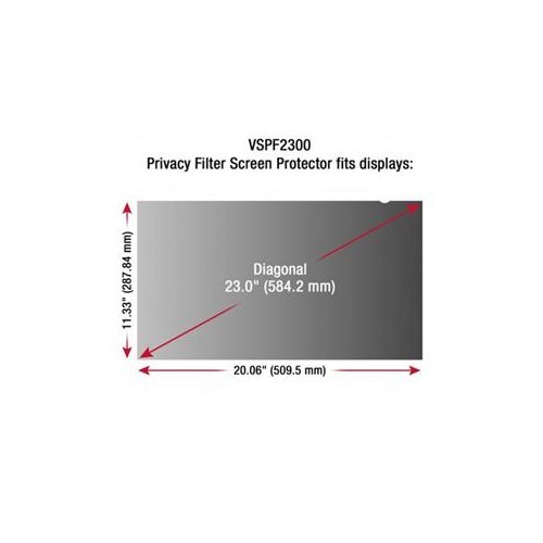 VIEWSONIC  Accessory Vspf2300 23Inch Privacy Filter Screen Protector for Widescreen Retail In Black