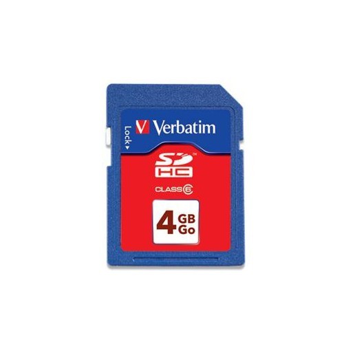 VERBATIM 4GB PREMIUM SECURE DIGITAL HIGH CAPACITY MEMORY CARD CLASS 10 NR 96171