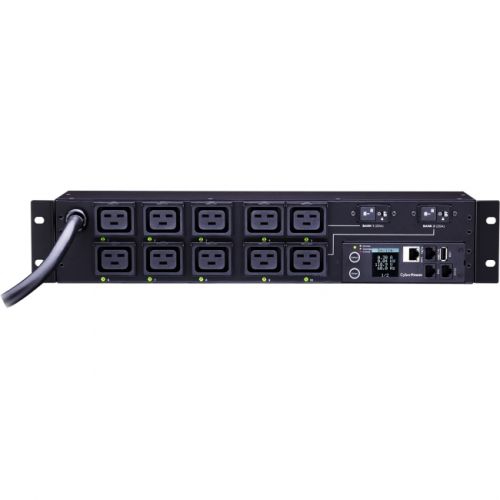CyberPower PDU81009 Switched Metered-by-Outlet PDU, 200-240V, 30A 10 Outlets, 2U Rackmount