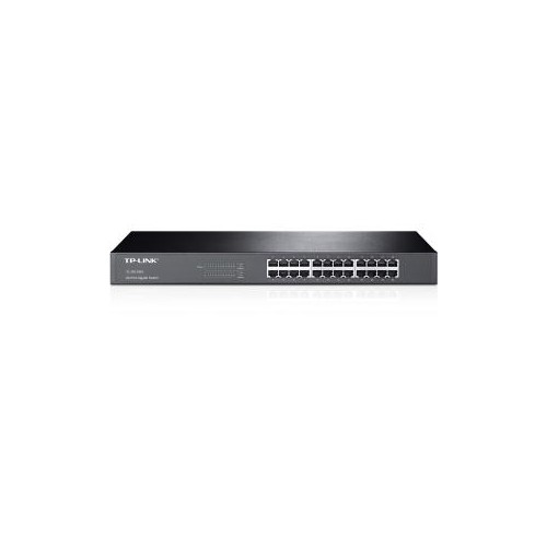 COMMUTATEUR 24 PORTS GIGABIT VERT DE TP-LINK 1U BOÎTIER EN ACIER 19 PO MONTABLE SUR BÂTI GARANTIE LIMITÉE À VIE TL-SG1024
