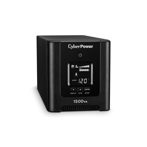 CYBERPOWER 1050W SINE WAVE PFC LCD AVR 5-15P PLUG 8 OUT 15A TOWER 3YR WARRANTY OR1500PFCLCD