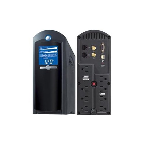 CYBERPOWER CP1500AVRLCD INTELLIGENT LCD SERIES UPS 1500VA 900W AVR MINI-TOWER -NEW DESIGN AND MORE FEATURES
