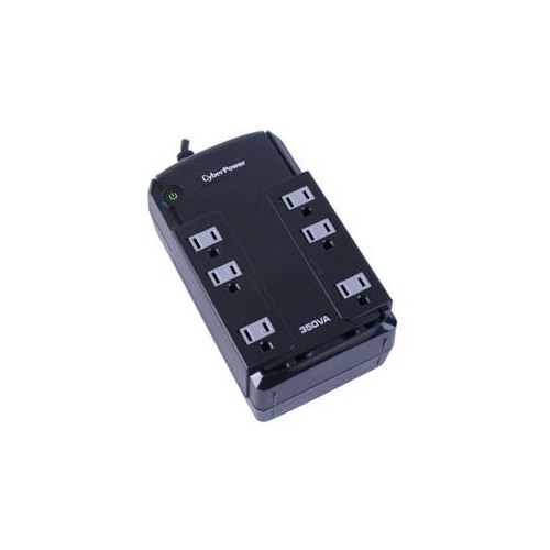 CYBERPOWER 350VA CP UPS 120V STANDBY GREEN 6 OUT 5-15R 5FT CORD 3YR WTY CP350SLG