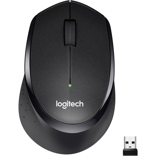 Logitech M330 Silent Plus Wireless Mouse - Black, 3 Buttons, 1000 DPI Optical Sensor