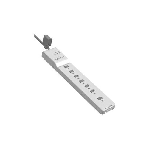 BELKIN BE107200-12 12 FT. 7 OUTLETS 2160 JOULE HOME/OFFICE SURGE PROTECTOR EXTENDED CORD