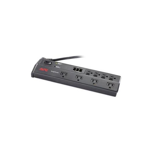 APC BY SCHNEIDER ELECTRIC A/V SURGE PROTECTOR 8OUTLET W/ TEL2/SPLITTER & COAX PROTECTION P8T3-CN
