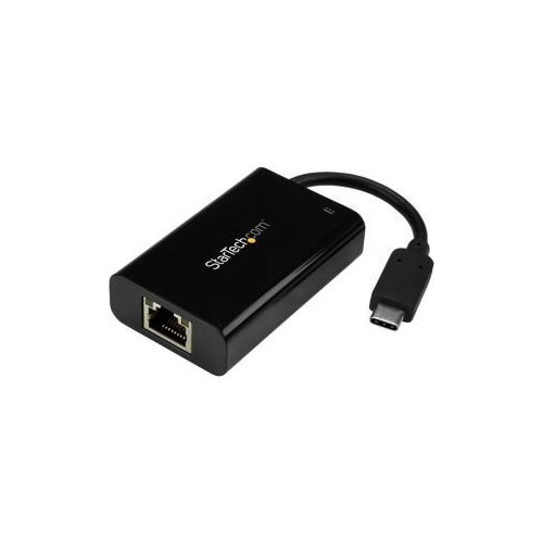 STARTECH CONNECT TO A GBE NETWORK THROUGH A LAPTOPS USB C PORT AND CHARGE WHILE YOU WORK W/ POWER DELIVERY USB-C ETHERNE