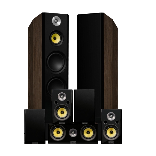 FLUANCE  Signature Hifi Surround Sound Home Theater 7.0 Speaker System - Natural Walnut (Hf70Wr)