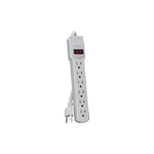 CYBERPOWER GS60304 6 OUTLETS POWER STRIP 125V INPUT VOLTAGE 3 FEET CORD LENGTH