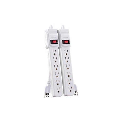 CYBERPOWER MP1044NN 6 OUTLETS POWER STRIP 125V INPUT VOLTAGE 2 FEET CORD LENGTH