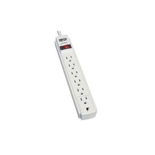 TRIPP LITE PROTECT IT 6-OUTLET SURGE PROTECTOR 6 FT. CORD 790 JOULES DIAGNOSTIC LED LIGHT GRAY HOUSING TLP606