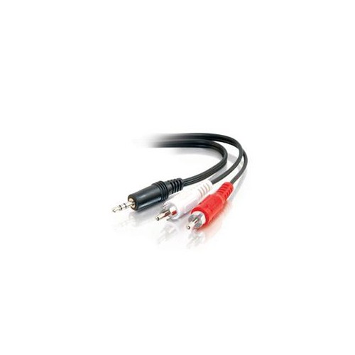 C2G / CABLES TO GO 40423 VALUE SERIES ONE 3.5MM STEREO MALE TO TWO RCA STEREO MALE Y-CABLE, BLACK