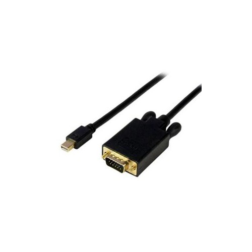 STARTECH CONNECT A MINI DISPLAYPORT-EQUIPPED PC OR MAC TO A NEARBY VGA MONITOR/PROJECTOR WITH A SHORT 3FT BLACK CABLE MI