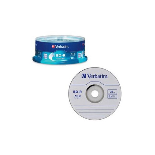 VERBATIM  Moq:6 Bd-R 25GB 6X Brande-Surface-25Pk Spindle Box 97457