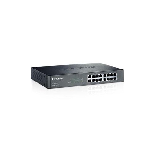 TP-LINK TL-SG1016D 10/100/1000MBPS UNMANAGED 16-PORT GIGABIT DESKTOP/RACKMOUNTABLE SWITCH, METAL CASE, POWER-SAVING