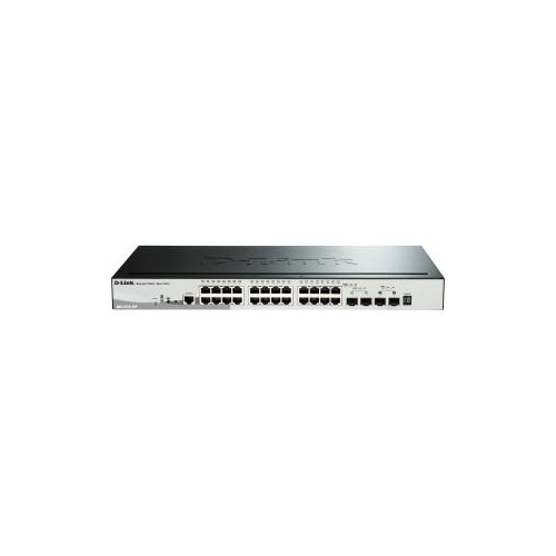 D-LINK SYSTEMS 28-PORT SMARTPRO STACKABLE POE/POE+ SWITCH & 2 GIGABIT SFP  PORTS AND 2 10GBE SFP+ PORTS (DGS-1510-28P)