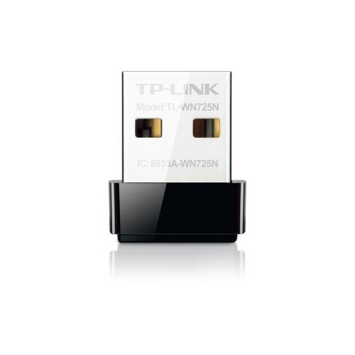 TP-LINK 150MBPS WIRELESS N NANO USB ADAPTER NANO SIZE REALTEK 1T1R 2.4GHZ 802.11B/G/N USB 2.0 1 INTERNAL ANTENNA TL-WN72